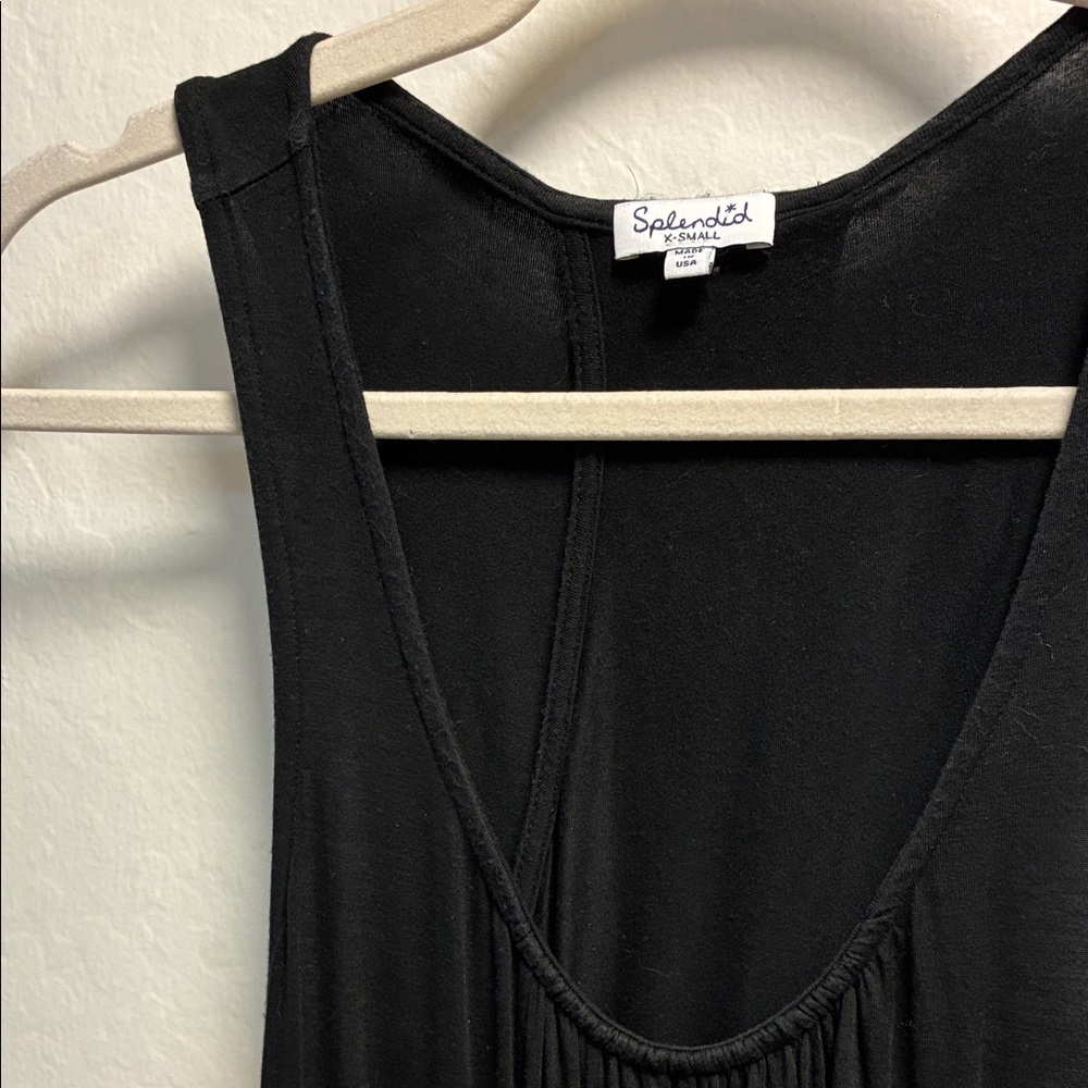 Splendid Black Maxi Dress With Pockets - Picture 2 of 7